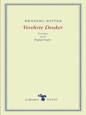 cover image of Verehrte Denker